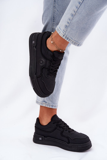 Žemas Sneakers modelio batai Moteriškas Big Star RR274A311 HI-POLY SYSTEM juodos spalvos