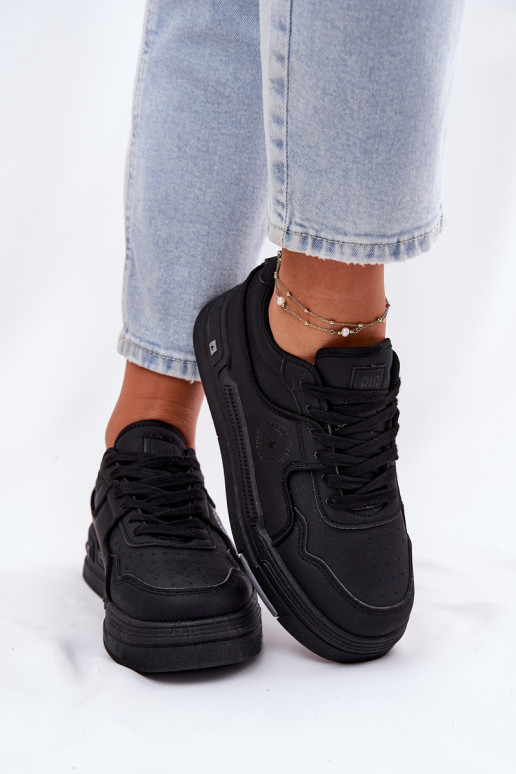 Žemas Sneakers modelio batai Moteriškas Big Star RR274A311 HI-POLY SYSTEM juodos spalvos