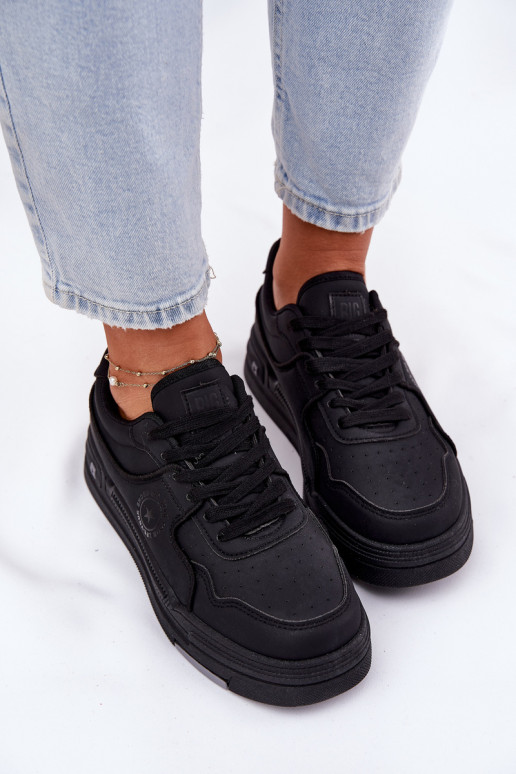 Žemas Sneakers modelio batai Moteriškas Big Star RR274A311 HI-POLY SYSTEM juodos spalvos