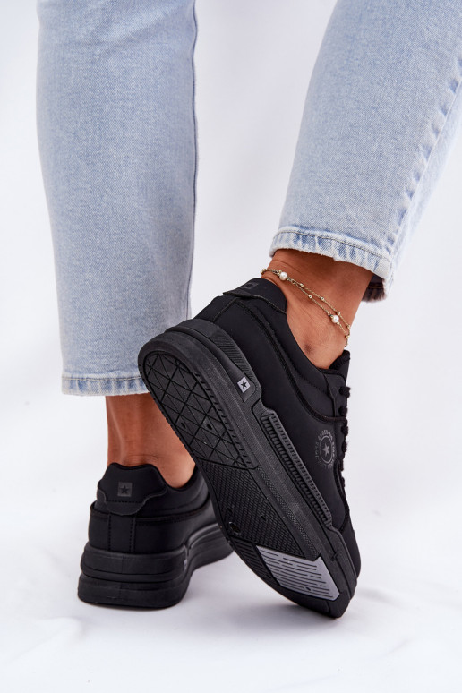 Žemas Sneakers modelio batai Moteriškas Big Star RR274A311 HI-POLY SYSTEM juodos spalvos