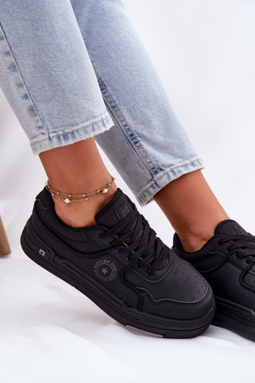 Žemas Sneakers modelio batai Moteriškas Big Star RR274A311 HI-POLY SYSTEM juodos spalvos