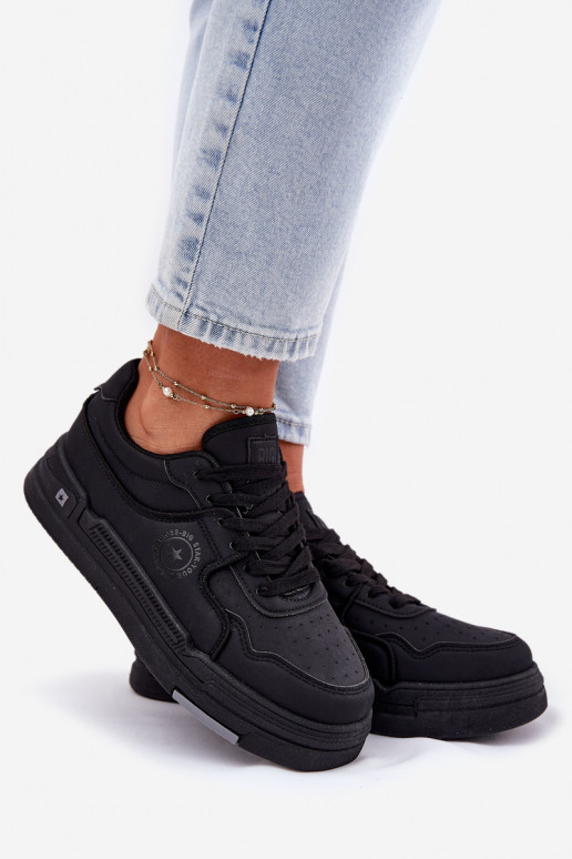 Žemas Sneakers modelio batai Moteriškas Big Star RR274A311 HI-POLY SYSTEM juodos spalvos