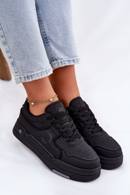 Žemas Sneakers modelio batai Moteriškas Big Star RR274A311 HI-POLY SYSTEM juodos spalvos