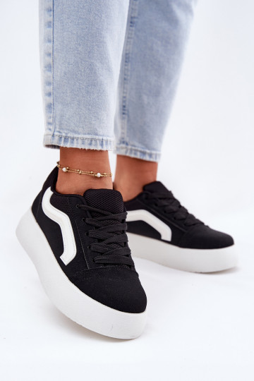 Sneakers modelio batai Moteriškas su platforma juodos spalvos Tellnira 2