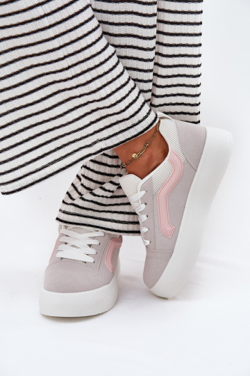 Sneakers modelio batai Moteriškas su platforma pilkos spalvos Tellnira 2