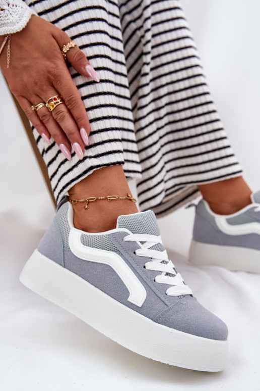Sneakers modelio batai Moteriškas su platforma mėlynos spalvos Tellnira Sneakers modelio batai Moteriškas su platforma mėlynos spalvos Tellnira
