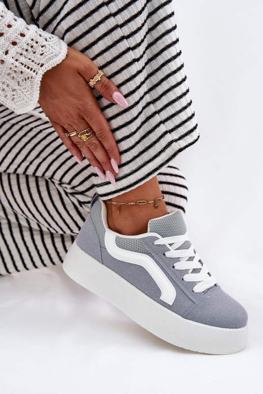 Sneakers modelio batai Moteriškas su platforma mėlynos spalvos Tellnira Sneakers modelio batai Moteriškas su platforma mėlynos spalvos Tellnira