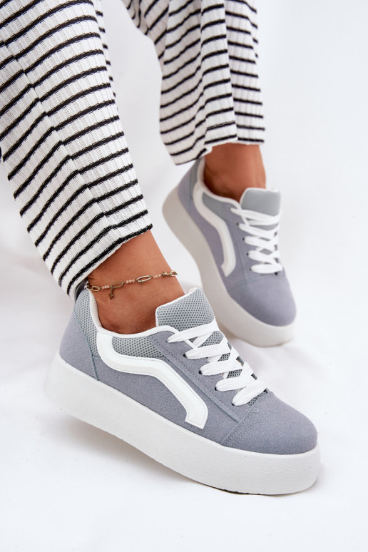 Sneakers modelio batai Moteriškas su platforma mėlynos spalvos Tellnira Sneakers modelio batai Moteriškas su platforma mėlynos spalvos Tellnira
