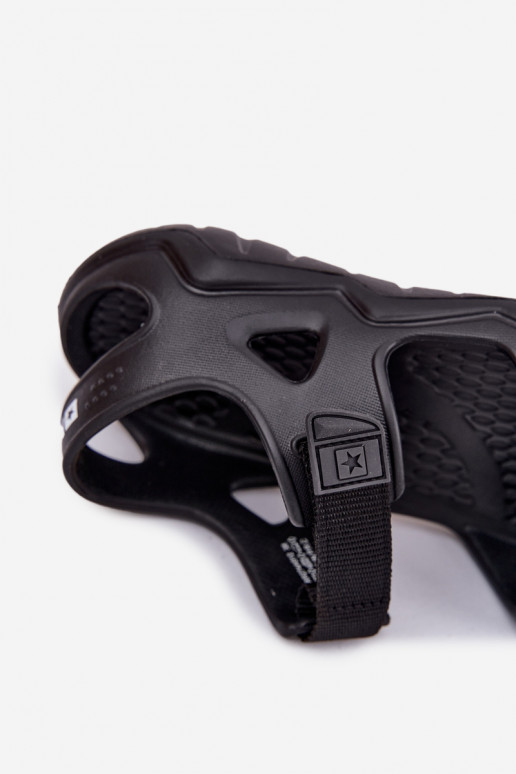 Lengvos šlepetės Moteriškos basutės su platforma Big Star RR274A512 juodos spalvos