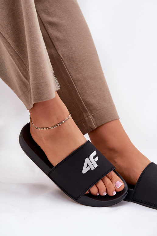 Moteriškos šlepetės 4F 4FRMM00FSLIF010-20S juodos spalvos