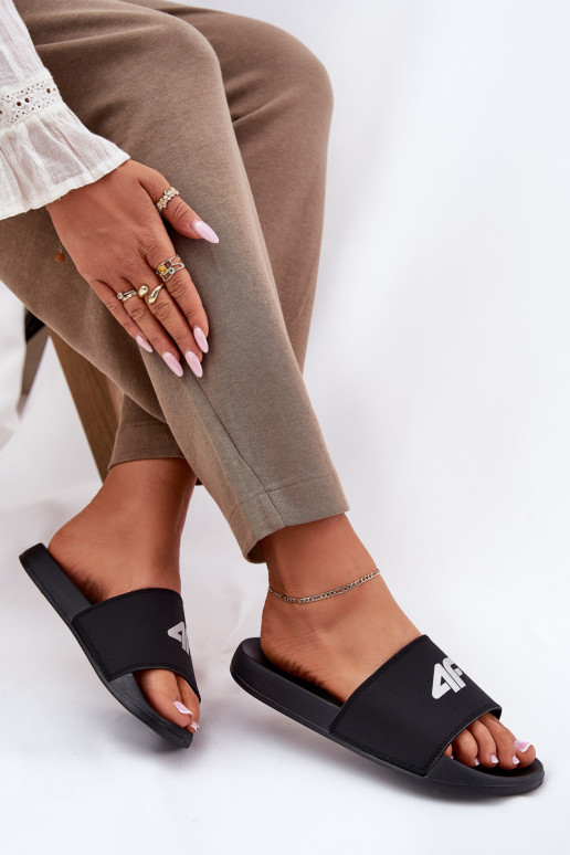 Moteriškos šlepetės 4F 4FRMM00FSLIF010-20S juodos spalvos