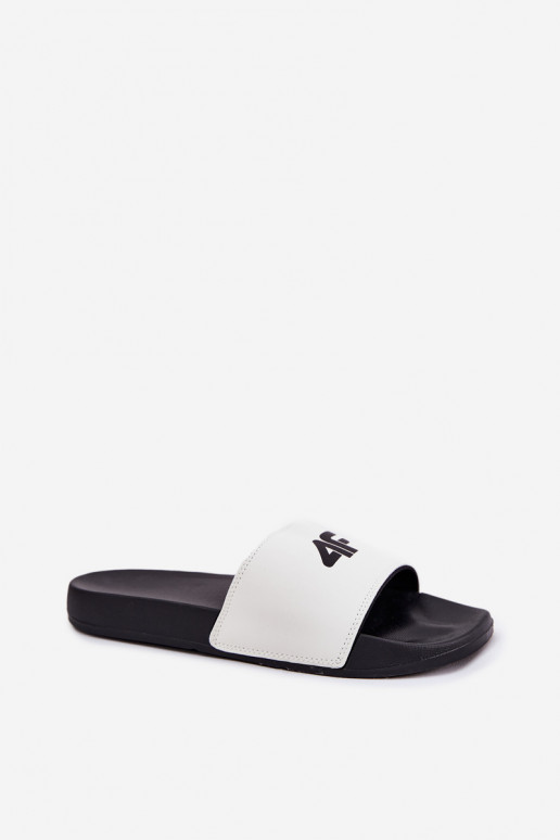 Moteriškos šlepetės 4F 4FRMM00FSLIF010-10S baltos spalvos