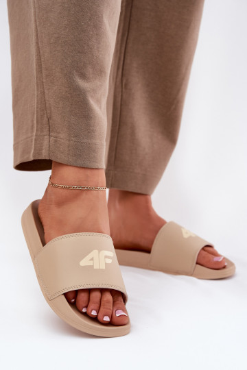 Moteriškos šlepetės 4F 4FRMM00FSLIF010-83S smėlio spalvos 2