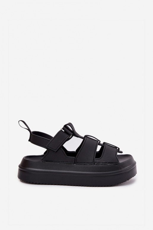 Moteriškos basutės su platforma juodos spalvos Nitavelia