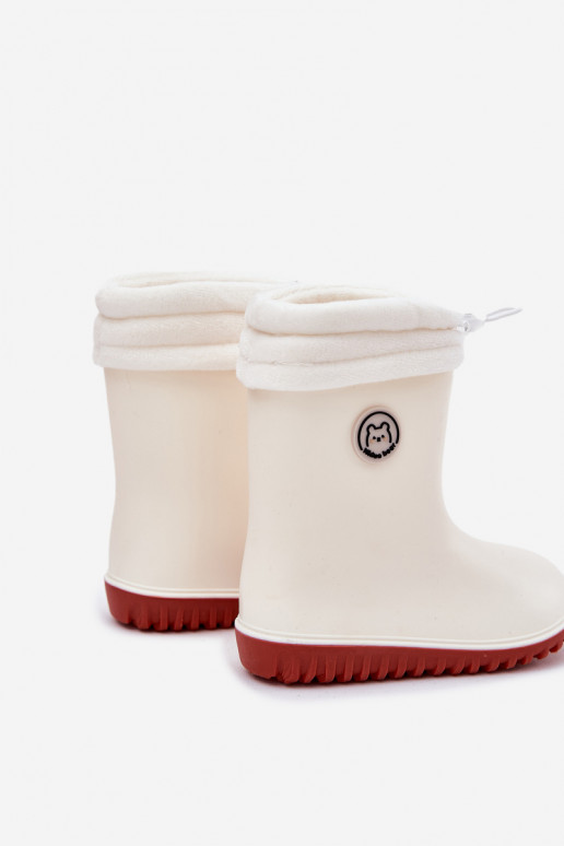 Guminiai batai Vaikiški Z Pašiltinimasem dramblio kaulo spalvos Odirisse