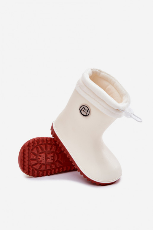 Guminiai batai Vaikiški Z Pašiltinimasem dramblio kaulo spalvos Odirisse