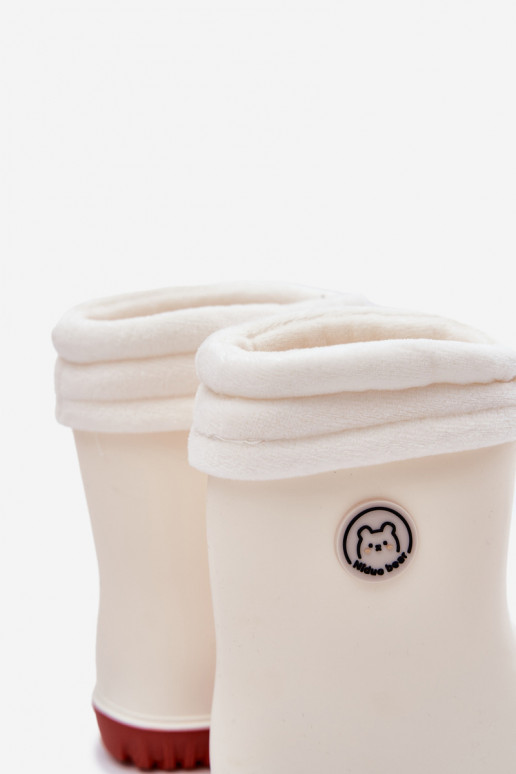 Guminiai batai Vaikiški Z Pašiltinimasem dramblio kaulo spalvos Odirisse