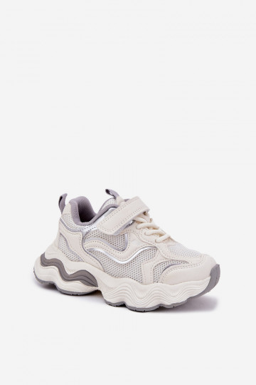 Sneakers modelio batai Vaikiški Ant storo pado baltos spalvos Lianees