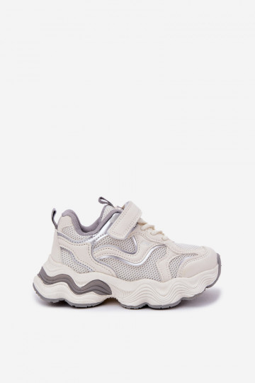 Sneakers modelio batai Vaikiški Ant storo pado baltos spalvos Lianees 2