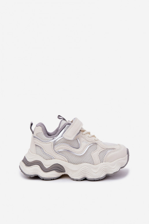 Sneakers modelio batai Vaikiški Ant storo pado baltos spalvos Lianees