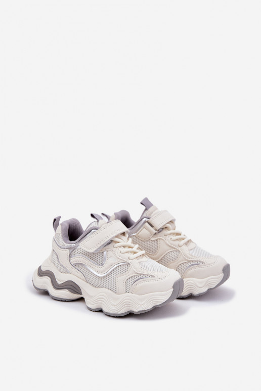 Sneakers modelio batai Vaikiški Ant storo pado baltos spalvos Lianees