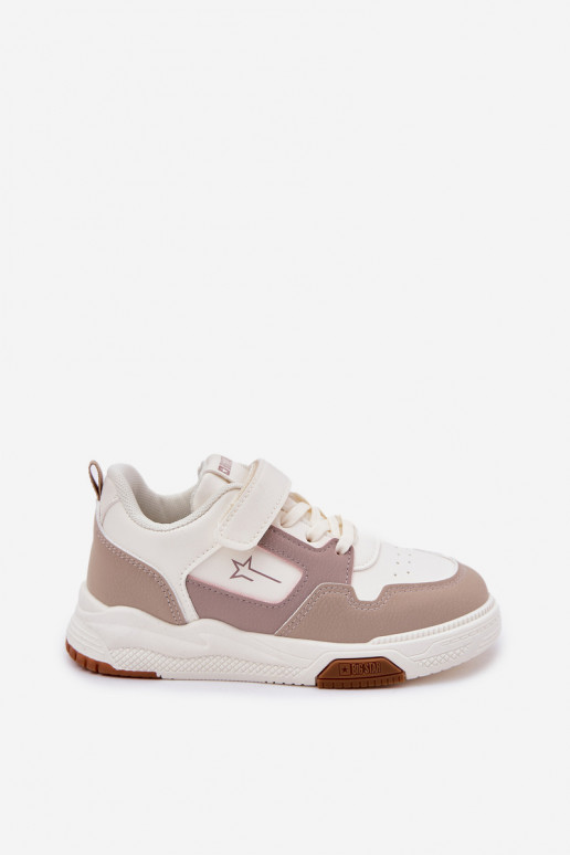  Sneakers modelio batai Vaikiški Big Star RR374055 smėlio spalvos