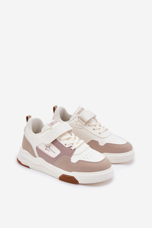  Sneakers modelio batai Vaikiški Big Star RR374055 smėlio spalvos