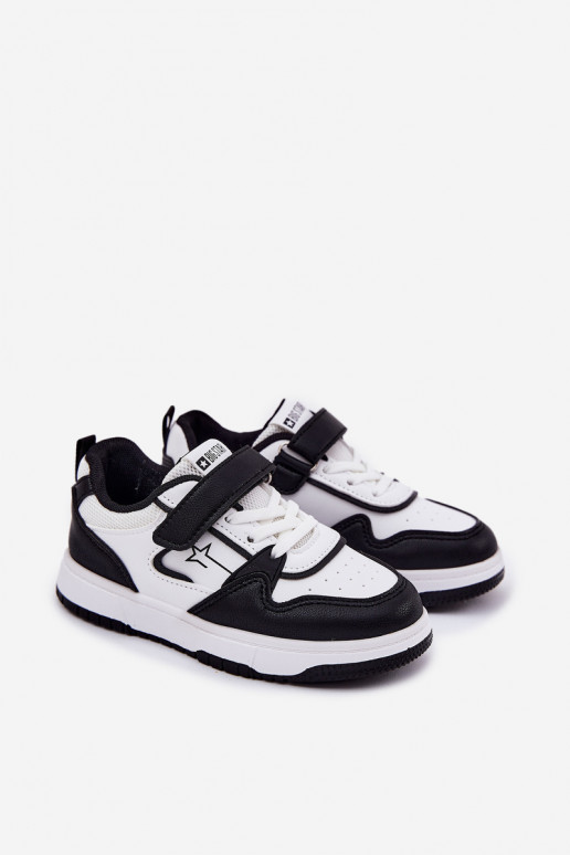  Sneakers modelio batai Vaikiški Big Star RR374052 Baltos-juodos spalvos