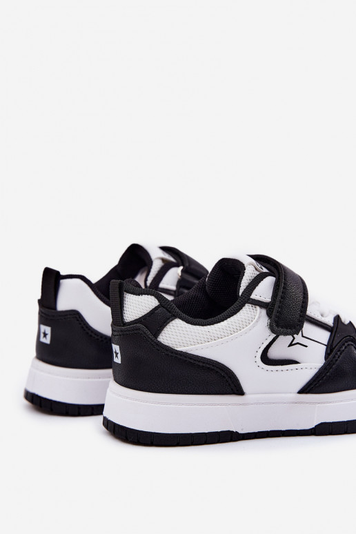  Sneakers modelio batai Vaikiški Big Star RR374052 Baltos-juodos spalvos