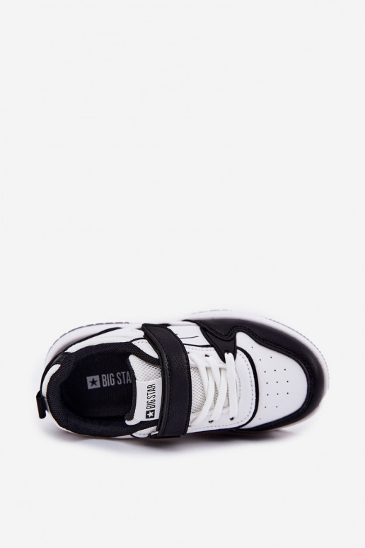  Sneakers modelio batai Vaikiški Big Star RR374052 Baltos-juodos spalvos