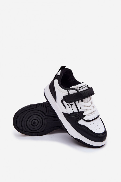  Sneakers modelio batai Vaikiški Big Star RR374052 Baltos-juodos spalvos