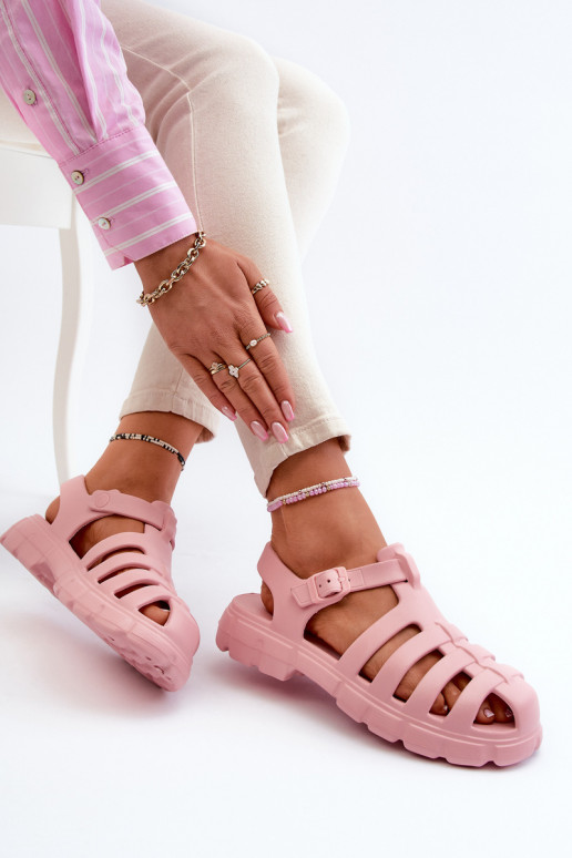 Moteriškas Lengvos šlepetės basutės rožinės spalvos Gasaria