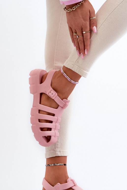 Moteriškas Lengvos šlepetės basutės rožinės spalvos Gasaria