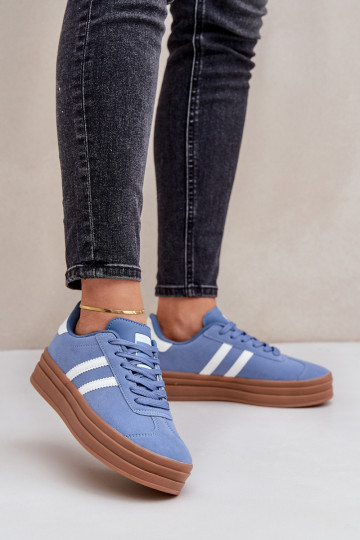 Sneakers modelio batai Moteriškas su platforma mėlynos spalvos Egelia 2