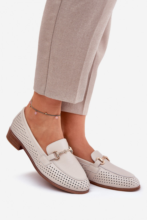 Moteriški smėlio spalvos odiniai...