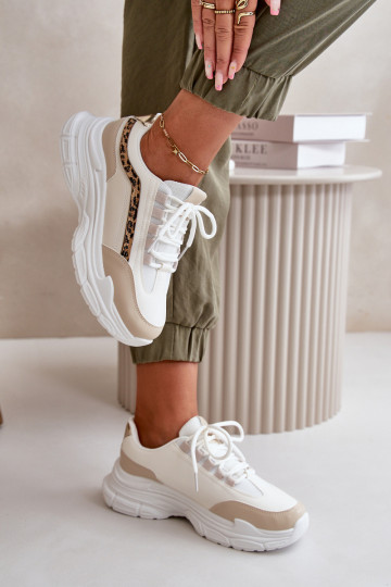 Sneakers modelio sportiniai bateliai smėlio spalvos Lerila