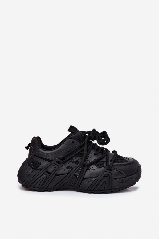 Sneakers modelio batai Moteriškas Z PodĮójnym Suvarstymasm juodos spalvos Onivetta Sneakers modelio batai Moteriškas Z PodĮójnym Suvarstymasm juodos spalvos Onivetta