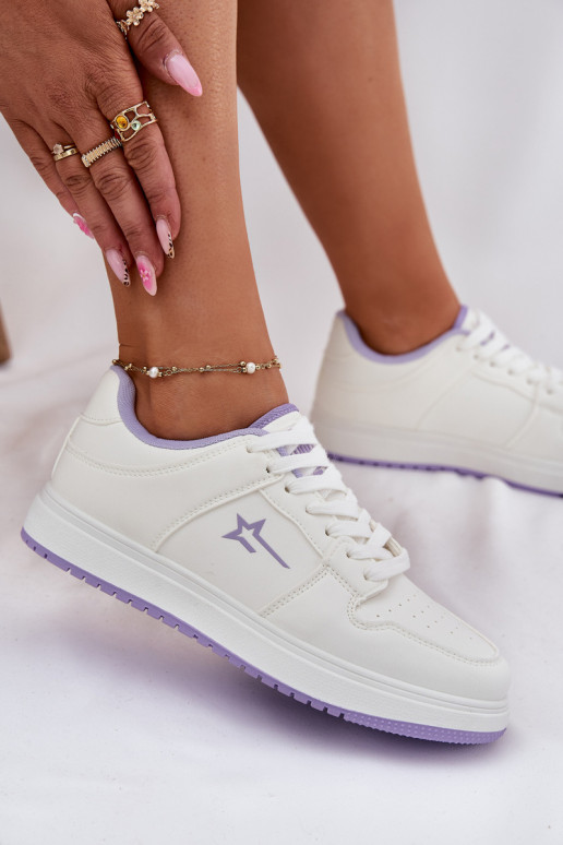Sneakers modelio batai Moteriškas Big Star RR274A245 HI-POLY SYSTEM Baltos-Violetinės spalvos
