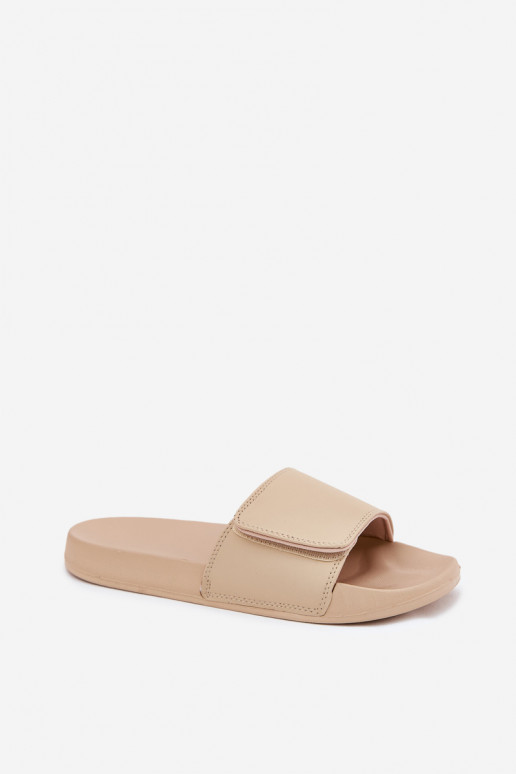 Moteriškas Šlepetės 4FMM00FFLIF031A-83S smėlio spalvos