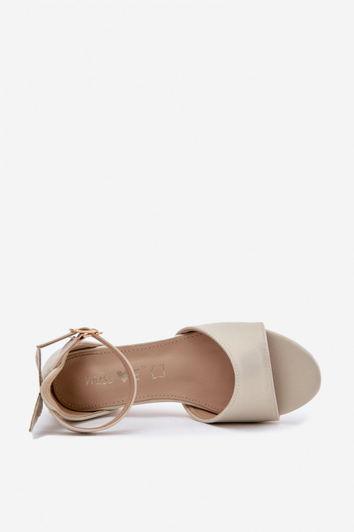 su blizgesiu sandalai Vaikiški Ant žemo kulno aukso spalvos Ainare