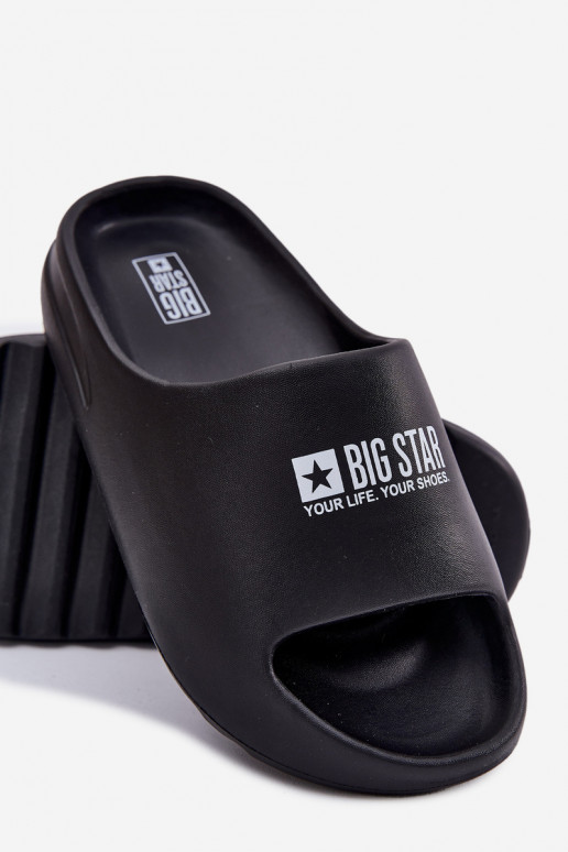 Lengvos šlepetės Šlepetės Vyriški Z Logo Big Star RR174A012 juodos spalvos