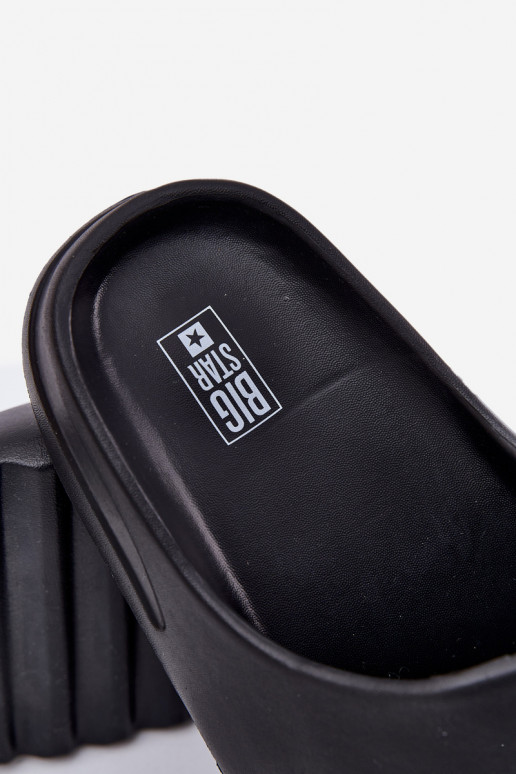 Lengvos šlepetės Šlepetės Vyriški Z Logo Big Star RR174A012 juodos spalvos