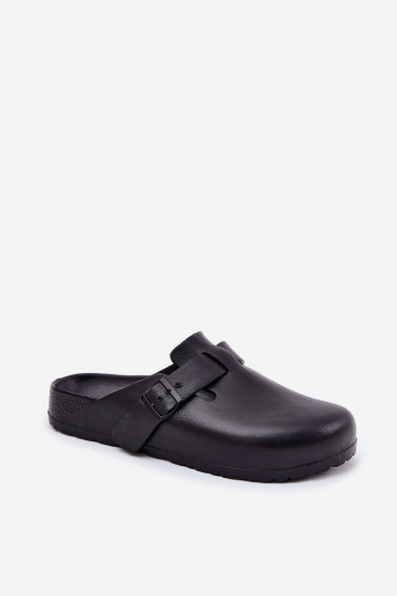 Lengvos šlepetės Šlepetės Klumpės Vyriški su sagtimis Big Star RR174A022 juodos spalvos