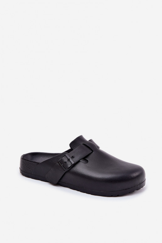 Lengvos šlepetės Šlepetės Klumpės Vyriški su sagtimis Big Star RR174A022 juodos spalvos