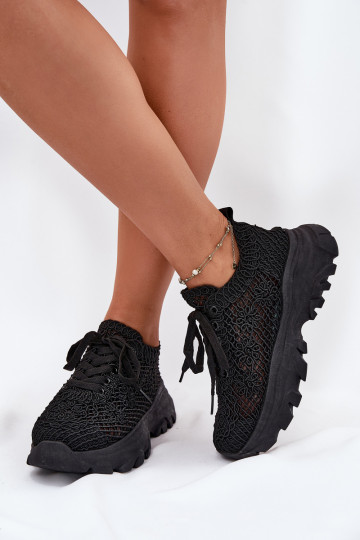 Sneakers modelio batai Moteriškas Z SzydełkoĮą CholeĮką juodos spalvos Jelhiris