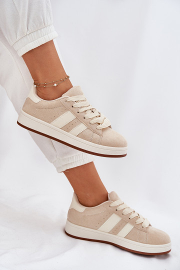 Sneakers modelio batai Moteriškas Z iš eko zomšosu smėlio spalvos Arlenina