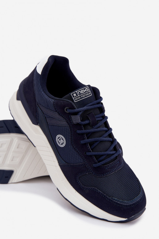 sportiniai bateliai Sneakers modelio batai Vyriški su platforma tamsiai mėlynos spalvos Hanirin sportiniai bateliai Sneakers modelio batai Vyriški su platforma tamsiai mėlynos spalvos Hanirin