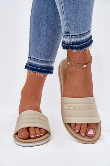 Moteriškos šlepetės Inblu SF000003 smėlio spalvos