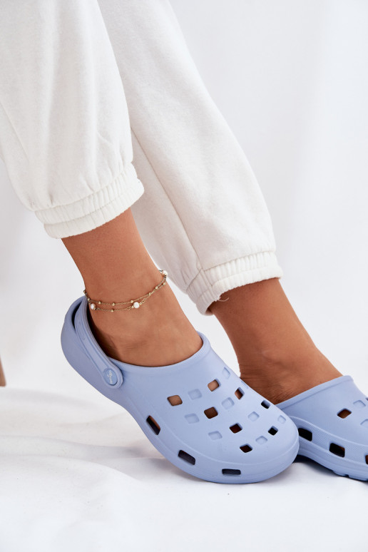 Moteriškos šlepetės Lengvos šlepetės LEMIGO 806 mėlynos spalvos