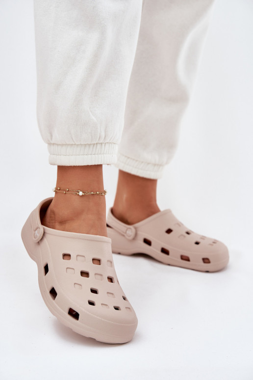 Moteriškos šlepetės Lengvos šlepetės LEMIGO 806 smėlio spalvos